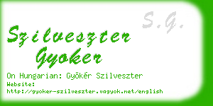 szilveszter gyoker business card